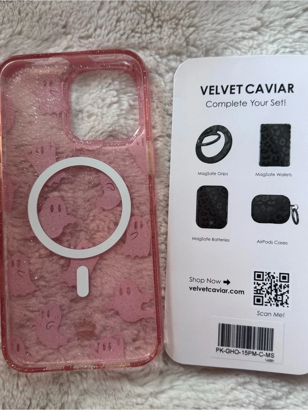 Velvet Caviar iPhone Case X Ghosted Pink Glitter